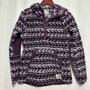 The North Face Women's Campshire 2.0 Pullover Hoodie Sherpa Sz Xs Purple
